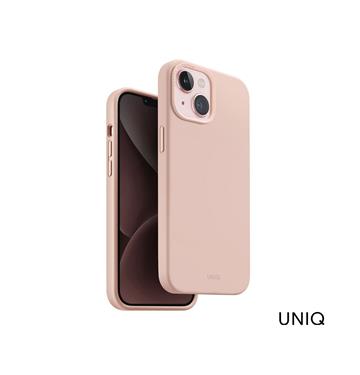 UNIQ i15 LinoHue矽膠磁吸殼-粉