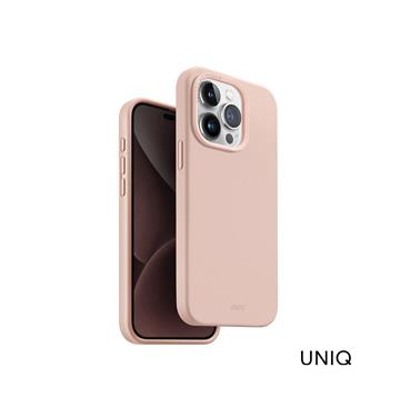 UNIQ i15 Pro Max LinoHue矽膠磁吸殼-粉