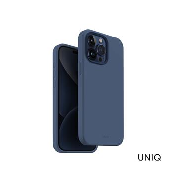 UNIQ i15 Pro Max LinoHue矽膠磁吸殼-藍