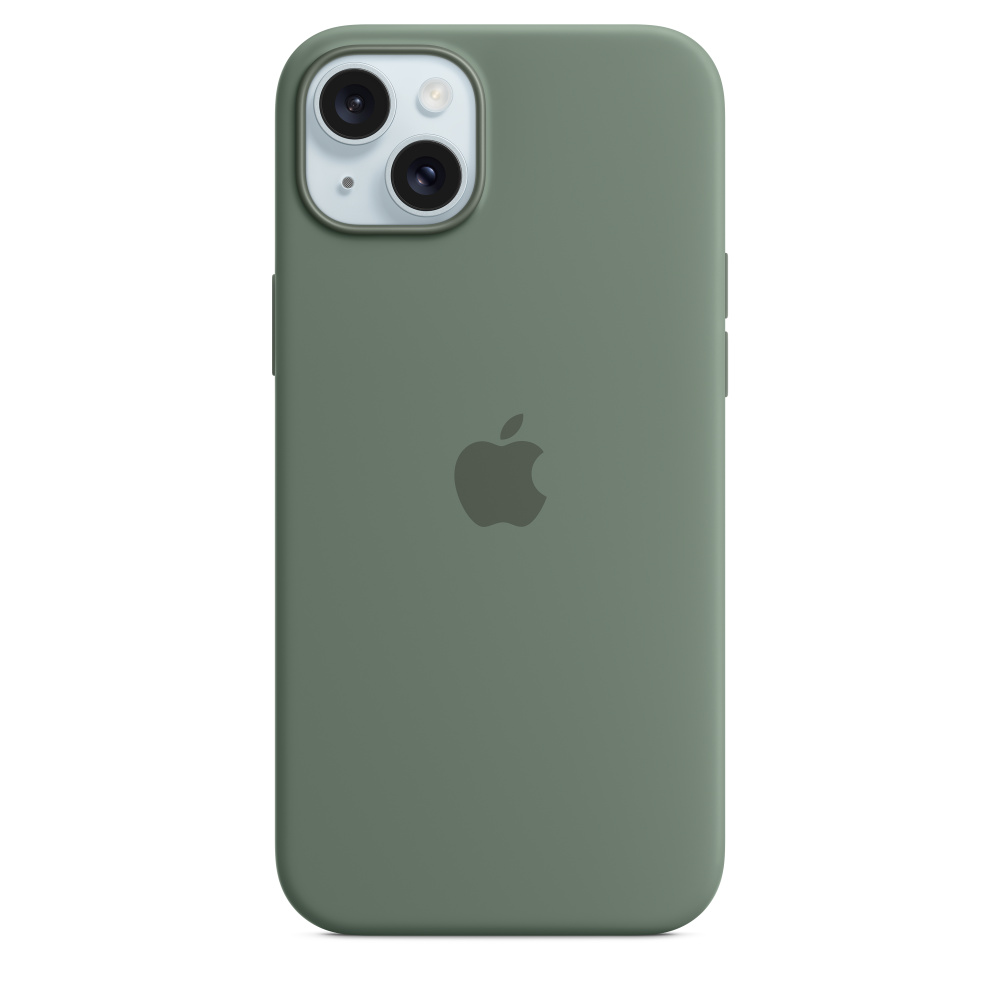 iPhone 15 Plus MagSafe 矽膠保護殼-松柏色
