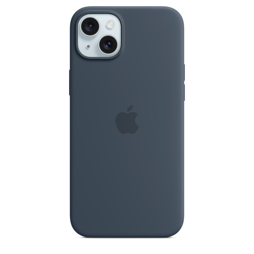 iPhone 15 Plus MagSafe 矽膠保護殼-風暴藍