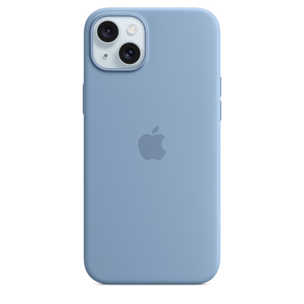 iPhone 15 Plus MagSafe 矽膠保護殼-冬藍色