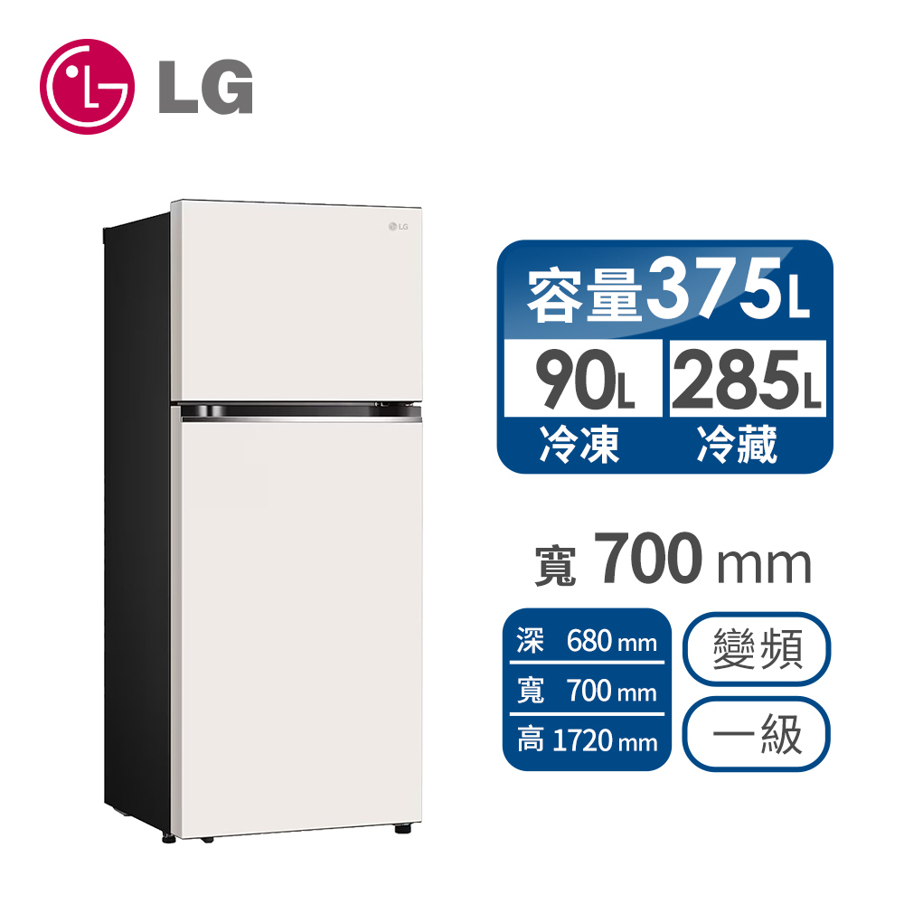 【LG 樂金】375公升上下門變頻冰箱 - 主要圖片