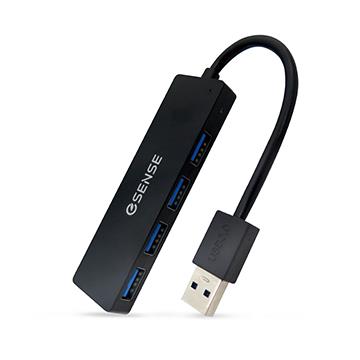 Esense高速傳輸4埠USB3.0 HUB-黑