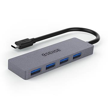 Esense Type-C USB3.1高速傳輸4埠HUB-灰