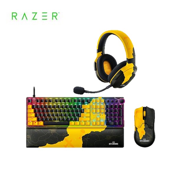 【絕地求生聯名款】Razer 獵魂光蛛V2遊戲鍵盤 + Viper V2 Pro無線滑鼠 + Barracuda X耳麥
