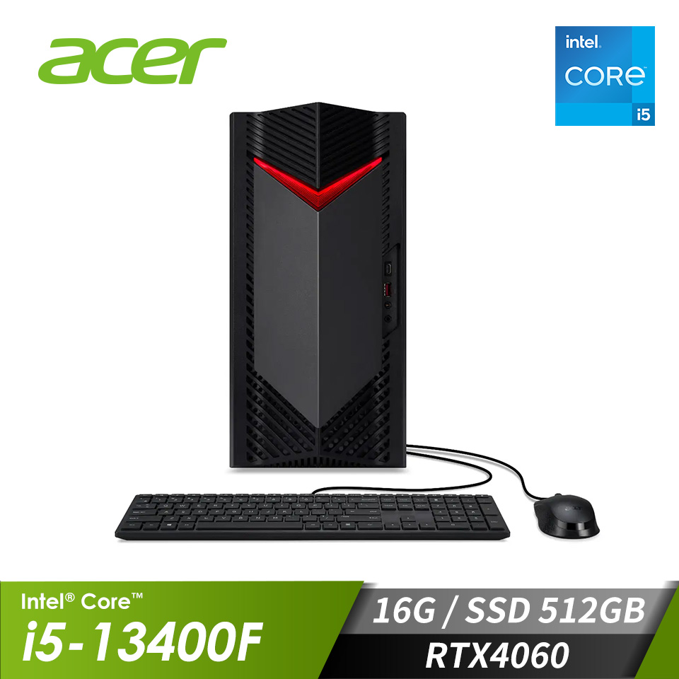 宏碁 ACER 桌上型桌機 (i5-13400F/16G/512GB/RTX4060-8G/W11)