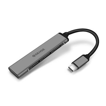 Esense USB3.0 4埠Type-C鋁合金集線器