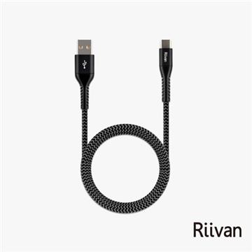 Riivan USB-C TO A 充電傳輸線1.5M-黑