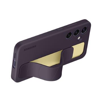 SAMSUNG S24立架式矽膠保護殼(附指環帶)紫