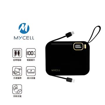 MYCELL Mini Air 帶線行動電源-黑