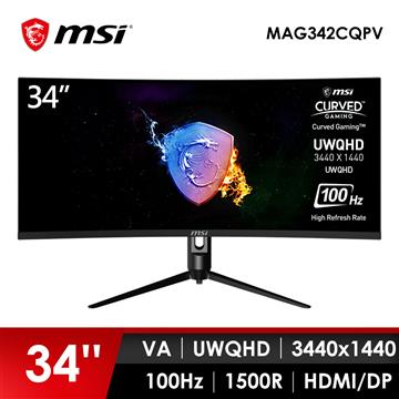 微星 MSI MAG342CQPV 34型曲面電競螢幕
