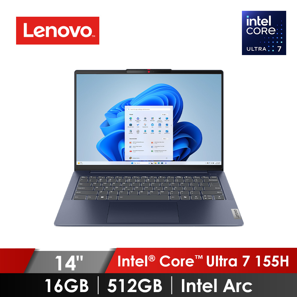 (展示品) 聯想 Lenovo IdeaPad Slim 5 AI筆電 14&#034; (Intel Core Ultra 7 155H&#47;16GB&#47;512GB&#47;Intel Arc&#47;W11) 藍