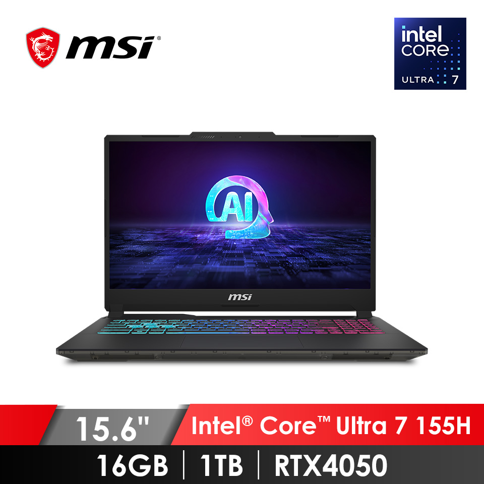 領券再折 | 微星 MSI Cyborg 電競筆電 15.6&#034; (Intel Core Ultra 7 155H&#47;16GB&#47;1TB&#47;RTX4050&#47;W11H)