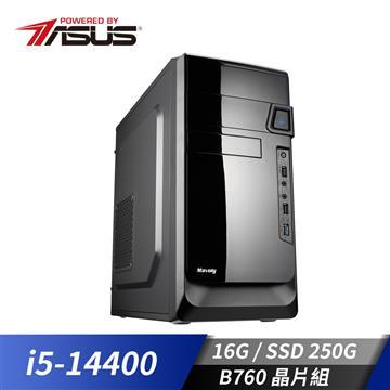 華碩平台[天空遊俠]i5十核效能SSD電腦(i5-14400/16G/250G_SSD)