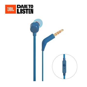 JBL TUNE 110 3.5mm線控耳機-藍