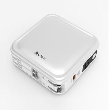 LaPO 八合一無線快充行動電源Type C-白