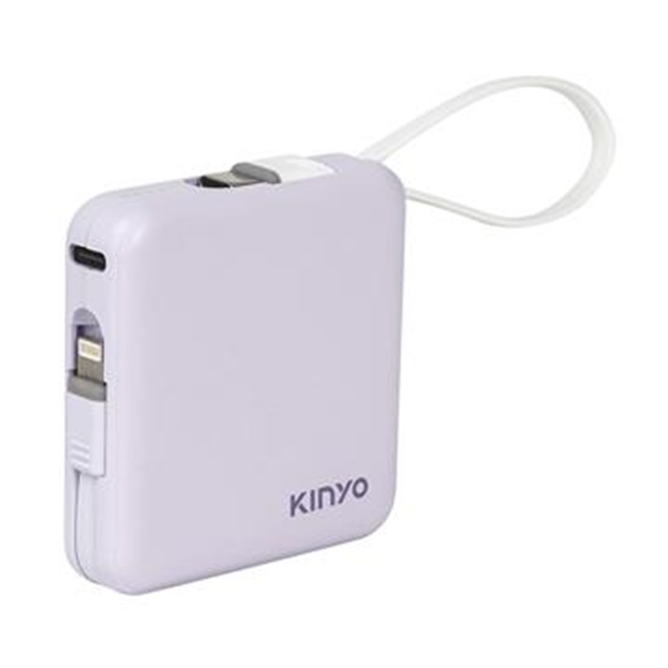 KINYO 小方塊行動電源5000mAh-紫