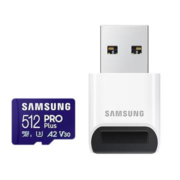 SAMSUNG PRO Plus 512G記憶卡-含讀卡機