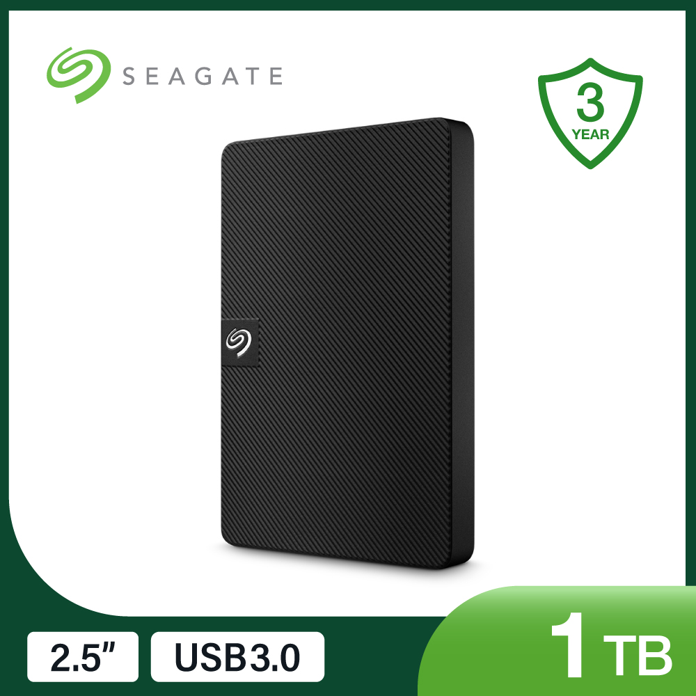 Seagate 2.5吋 1TB 外接硬碟 Expansion-黑