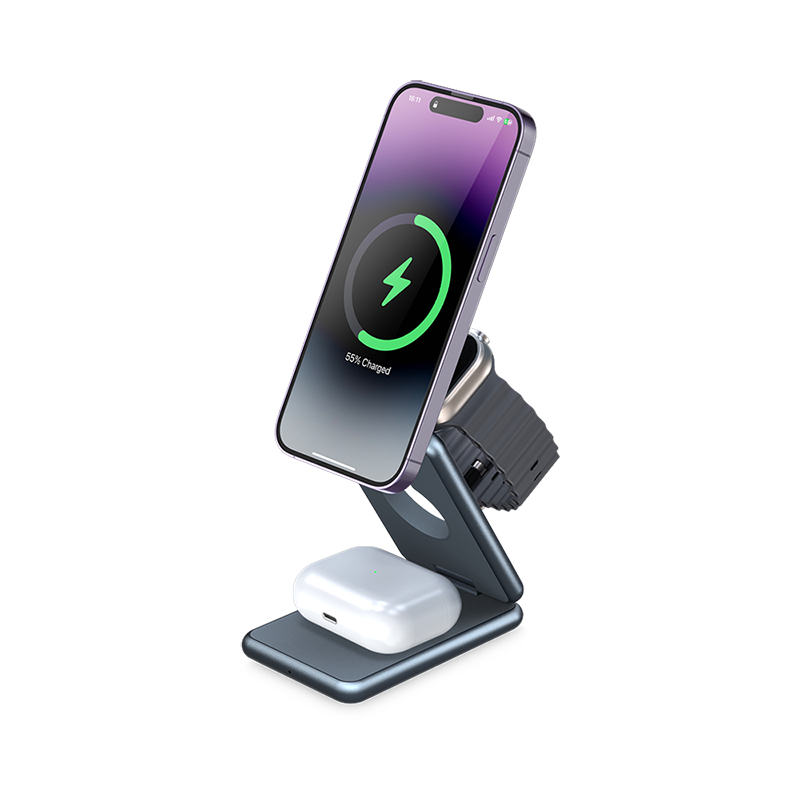GIGASTONE 三合一折疊式磁吸無線充電座 - 細節圖 1