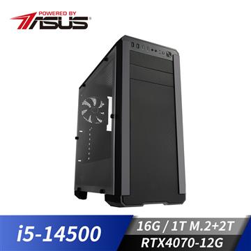 華碩平台[星羅元帥]i5獨顯電腦(i5-14500/16G/2T/RTX 4070/1TB_M2)