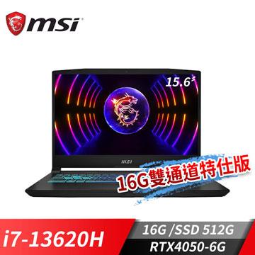 微星 MSI Katana 15 電競筆電(i7-13620H/16G/512G SSD/RTX4050-6G/Win11)