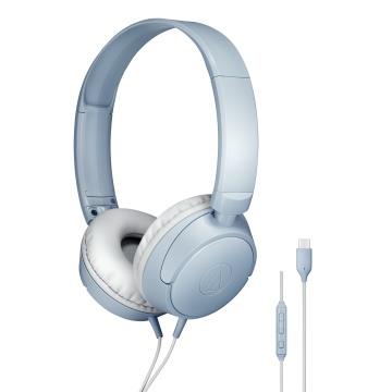 鐵三角 S120C頭戴式耳機-灰藍