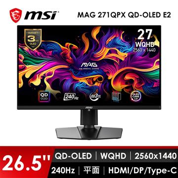 微星MSI MAG 271QPX QD-OLED E2 電競螢幕