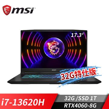 微星MSI Katana 17 電競筆電-32G特仕版 (i7-13620H&#47;32G&#47;1T SSD&#47;RTX4060-8G&#47;Win11)
