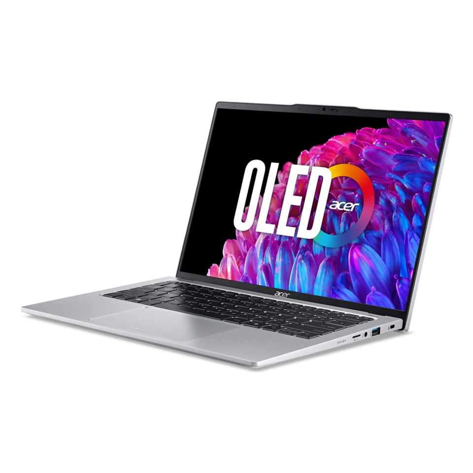 宏碁 ACER Swift Go AI筆電 14" (Intel Core Ultra 5-125H/16G/512G/UMA/W11/EVO Edition) 銀 - 細節圖 1