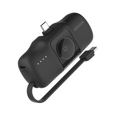 Solide Type-C 小榔頭行動電源5000mAh-黑