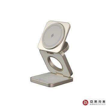 ADAM Mag 3 Pro Qi2 三合一無線充電座-鈦