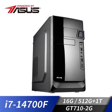 華碩平台&#091;天谷統領&#093;i7獨顯電腦 (i7-14700F&#47;16G&#47;1T&#47;GT710&#47;512G_M2)