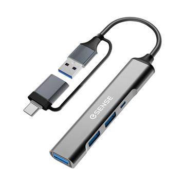 Esense 3A+1C 4 Port USB3.2鋁合金集線器