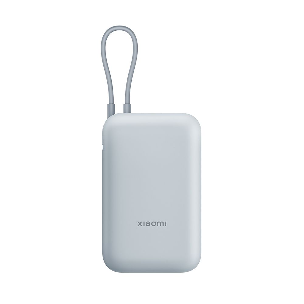 Xiaomi 自帶線口袋行動電源10000mAh-灰藍