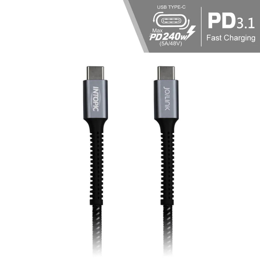 INTOPIC Type-C PD240W高速充電傳輸線