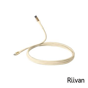 Riivan USB-C TO C 100W快充傳輸線1.5M-黃