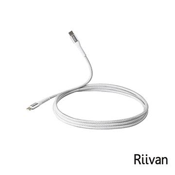 Riivan USB-C TO C 100W快充傳輸線2M-白