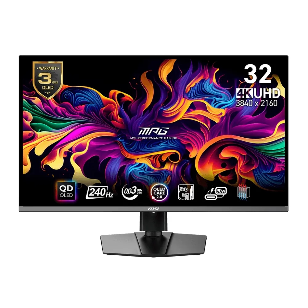微星 MSI 32型 平面電競螢幕 (31.5吋&#47;3840x2160UHD&#47;240Hz&#47;0.03ms&#47;QD-OLED)