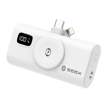 SEEK 三合一快充口袋電源Pro 5000mAh-白