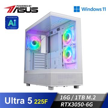 華碩平台&#091;寒霜戰神&#093;U5獨顯Win11電腦 (Ultra 5 225F&#47;16G&#47;RTX 3050&#47;1TB_M2)