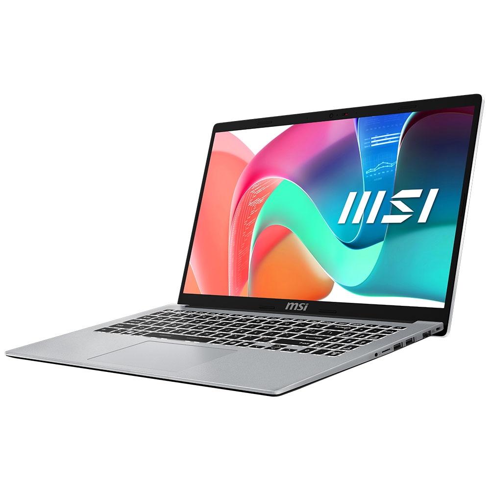 微星 MSI Modern AI筆電 15.6" (Intel Core7-150U/8G*2/1T/UMA/W11) 銀 - 細節圖 1
