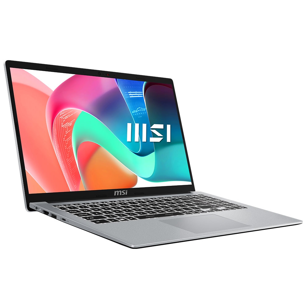 微星 MSI Modern AI筆電 15.6" (Intel Core7-150U/8G*2/1T/UMA/W11) 銀 - 細節圖 2