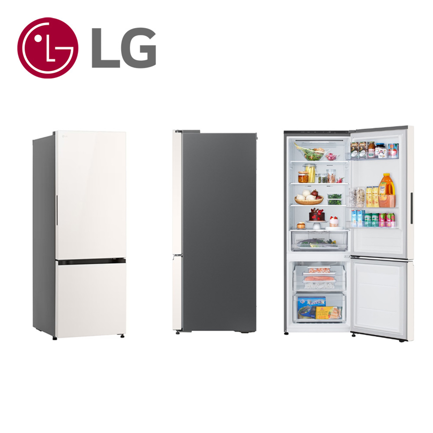 【LG 樂金】332公升智慧變頻雙門冰箱|雪霧白 - 細節圖 1