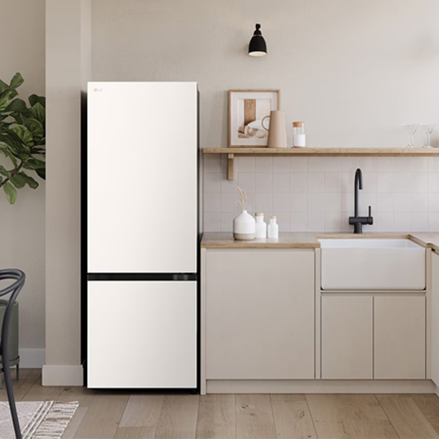【LG 樂金】332公升智慧變頻雙門冰箱|雪霧白 - 細節圖 2