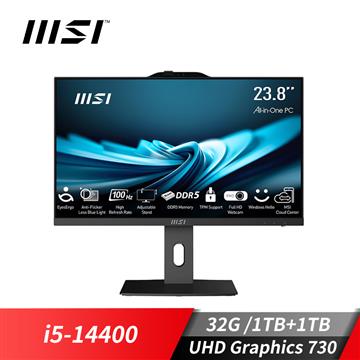 微星MSI PRO AP242P 24型 AIO液晶特仕電腦 (i5-14400&#47;32G&#47;1TB+1TB&#47;W11)