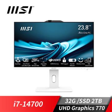 微星MSI PRO AP242P 24型 AIO液晶特仕電腦 (i7-14700&#47;32G&#47;2TB SSD&#47;W11P)