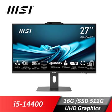 微星MSI PRO AP272P 27型 AIO液晶特仕電腦 (i5-14400&#47;16G&#47;512G SSD&#47;W11)