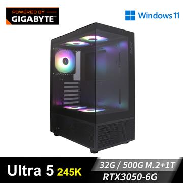 技嘉平台&#091;威嘉俠士&#093;U5獨顯Win11電腦 (Ultra 5 245K&#47;32G&#47;1T&#47;RTX 3050&#47;500G_M2)